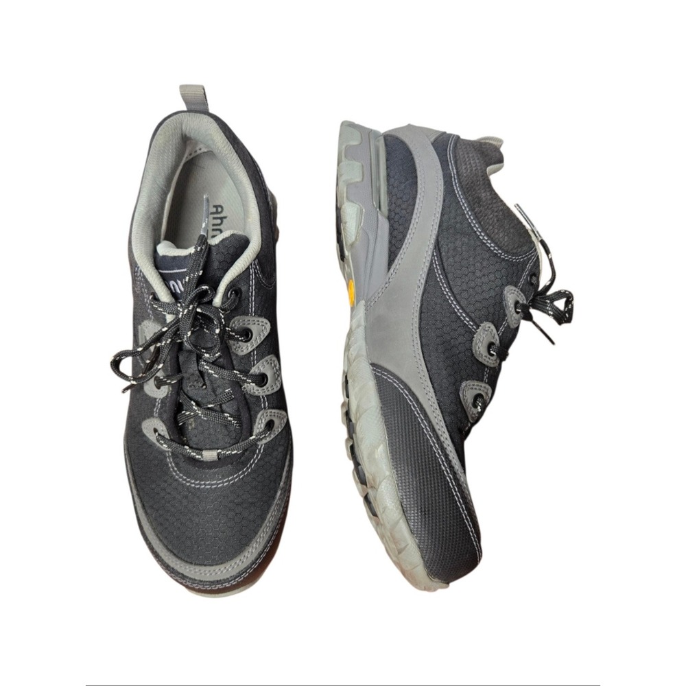 Ahnu by Teva Sugarpine Waterproof Hiking Shoes Womens 8.5 New Black Vibram Suede